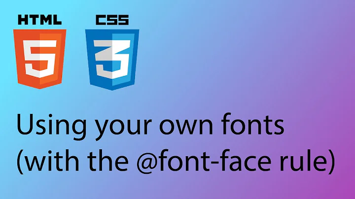 HTML & CSS 2020 Tutorial 12 - How to use your own fonts (with CSS font-face rule)