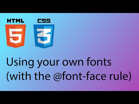 HTML & CSS 2020 Tutorial 12 - How to use your own fonts (with CSS font-face rule)