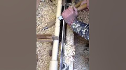 stair spindle- using primarily the Skew chisel