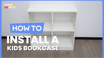 How to Install the 4-Cube Kids Bookcase with Open Shelves | CB10443 #costway #howto