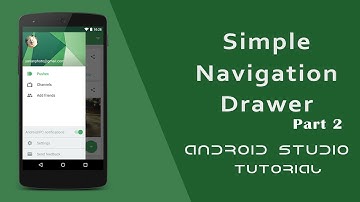 Android Navigation Drawer Using NavigationView Part 2 | Toolbar | Android studio tutorial