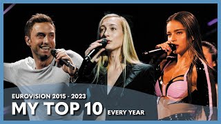 Eurovision - My Top 10 Every Year (2015 - 2023)