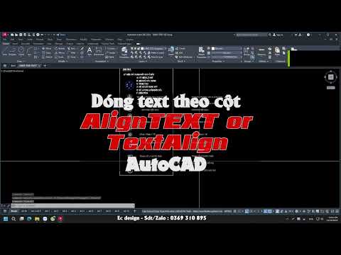 AutoCAD dóng TEXT thẳng cột TEXTALIGN – ALIGNTEXT | Ec Design
