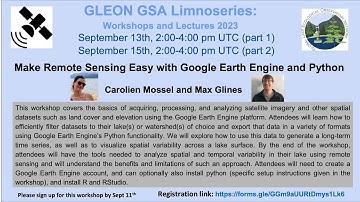 GSA Limnoseries: Make Remote Sensing Easy with Google Earth Engine and Python (Part 1)
