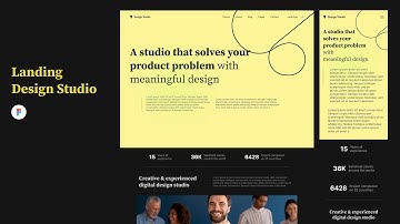Design Studio Landing Page Design Using Figma + Responsive + Auto Layout | Figma Tutorial