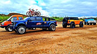 OVERTENSION! ... Gazelle 4x4, Ford F450 vs BRONCO 2021 ... RC OFFroad 4x4
