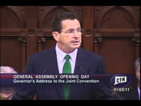 Governor Dannel P. Malloy 2011 Joint Legislative Session Opening Day Speech (Part 1 of 2)