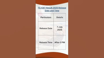 📢 TS ICET Result 2025 Release Date & Time | Quick Update for MBA & MCA Aspirants #shorts
