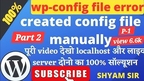 How to create wp-config.php manually || wp-config.php wordpress #sknetking