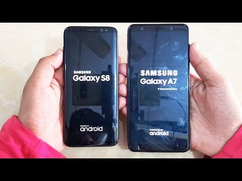 Samsung Galaxy S8 vs Samsung Galaxy A7 2018 Speed Test! (4k)