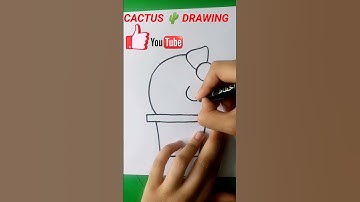 how to draw cactus plant || cactus plant drawing || how to draw cactus cute#shorts#cactus#plant