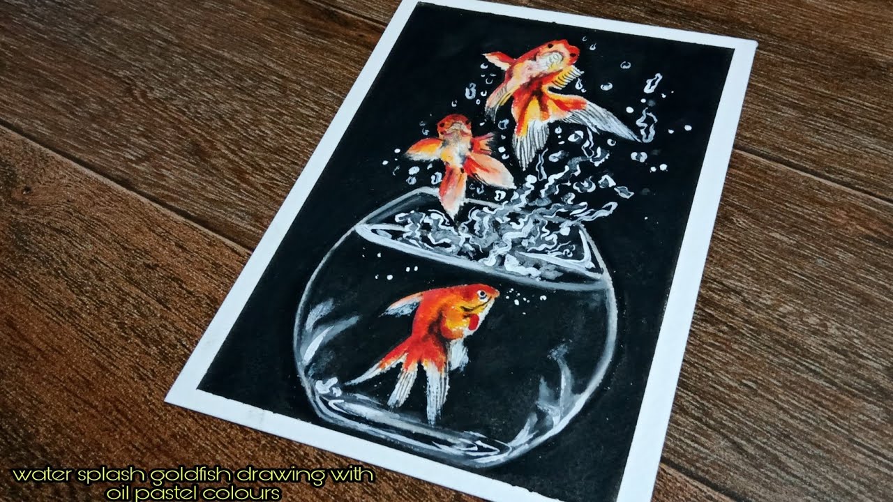 images Drawing Oil Pastel Drawing Gold Fish oil pastel drawing drawing goldfish