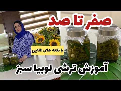 آموزش ترشی لوبیا سبز با نکته های طلایی چکار کنیم ترشی کپک نزنه آموزش آشپزی آشپزی ایرانی