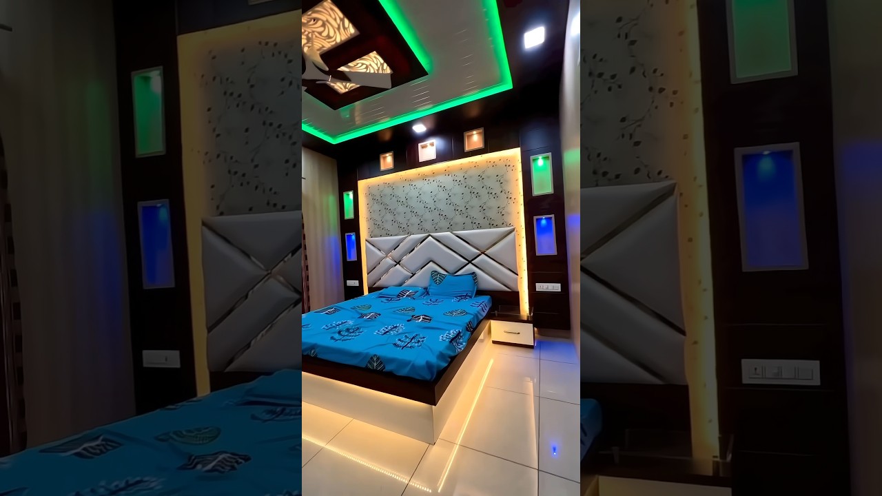 10x10 BEDROOM DESIGN Ideas WITH PVC PANEL & UV MARBLE SHEET 