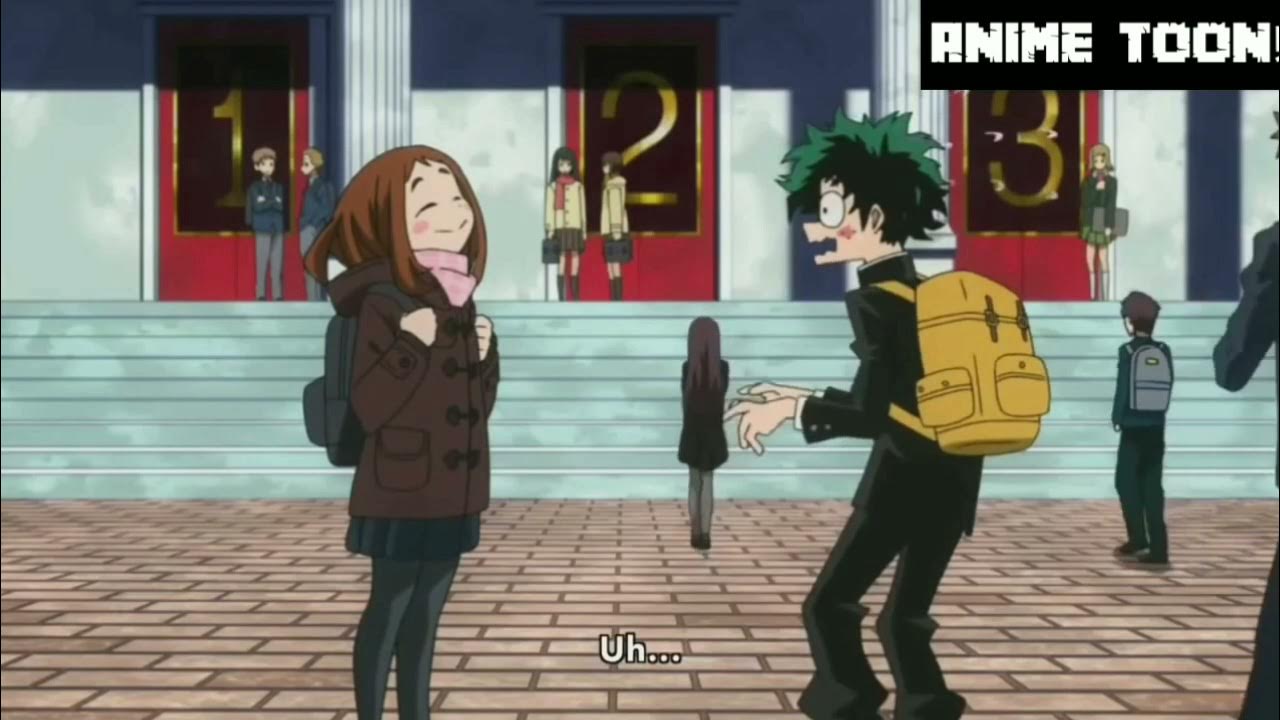 Deku and Uraraka moments Uraraka fell in love Uraraka shy shy cat