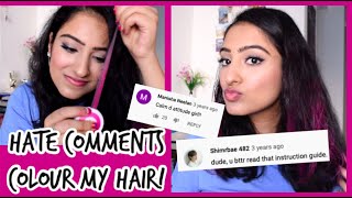 INDIAN GIRL COLORS HER HAIR PINK(hate comments told me to do it)