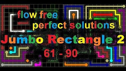 Flow Free - Jumbo Rectangle  - Perfect Solutions for levels 61 - 90