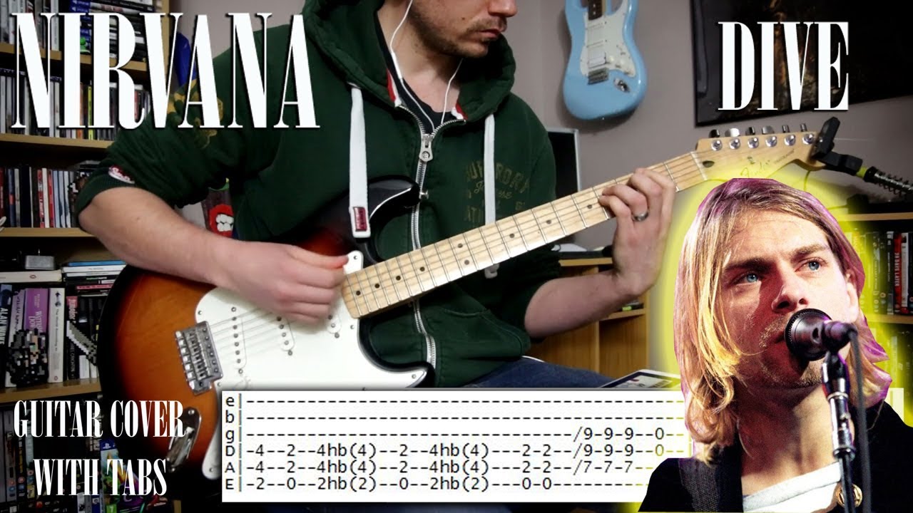 Nirvana Dive Guitar cover with tabs - YouTube