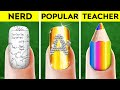 SIMPLE SCHOOL HACKS AND ART IDEAS || Awesome Crafts & Tips for Smart Students by 123 GO!