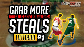 TUTORIAL: #1 Grab more STEALS using these THREE DEFENSIVE STRATEGIES!  | NBA 2K20 Mobile |