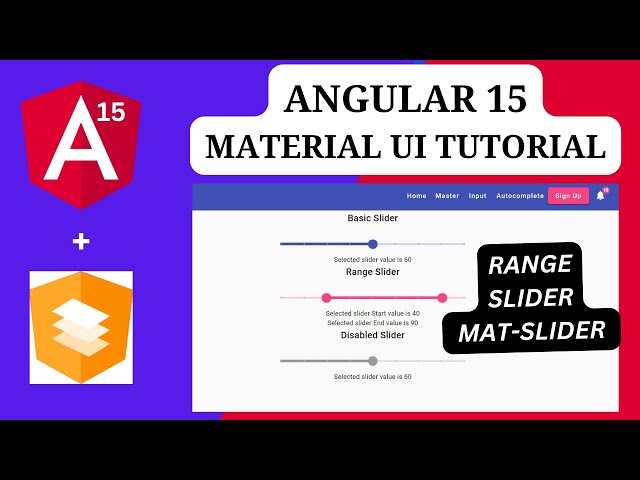 Wauw uitspraak straal MAT-SLIDER in angular material UI | create range slider in angular|  |Angular15 - MaterialUI Tutorial - YouTube