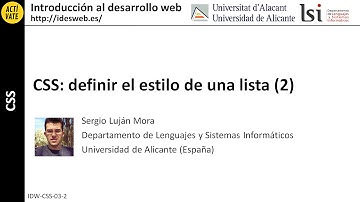 CSS: definir el estilo de una lista (2)