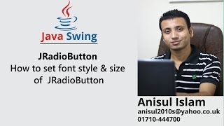 Java Swing Bangla Tutorial 56 : How to set Font style & size of JRadioButton Wealth