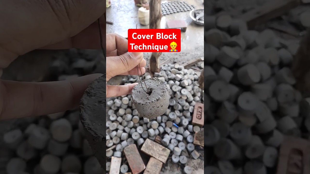 Cover Block Technique👷‍♂️ Cover blocks in slab casting 