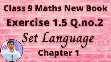 TN Class 9 Maths Set language | Exercise 1.5 Q.No.2 |  Chapter 1 AlexMaths