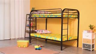 Assembly Instructions for Twin Over Twin Metal Bunk-bed with Double Ladder