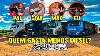 QUAL MÉDIA DOS 9 EIXOS DA NOSSA FROTA?? FH 540 EURO 6 2024, DAF XF 530 2021 E FH 440 2011