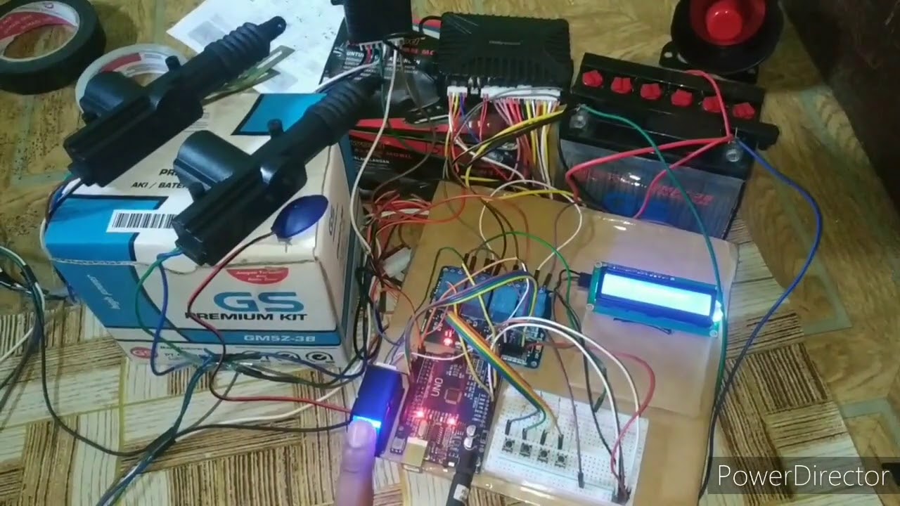 Prototype Central Lock Mobil menggunakan Sidik Jari