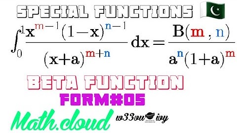 #Special_Function #Beta_Function #Lec_10(1) #Form_05 FORMULA/FORM-05 OF BETA FUNCTION. URDU/HINDI