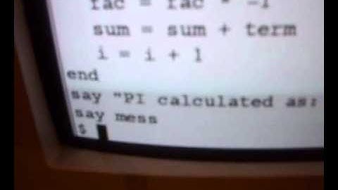 REXX Program calculating PI