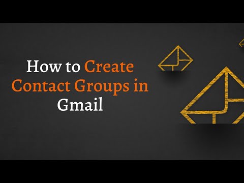 Video: Hvordan opretter jeg en gruppekontakt i Gmail?