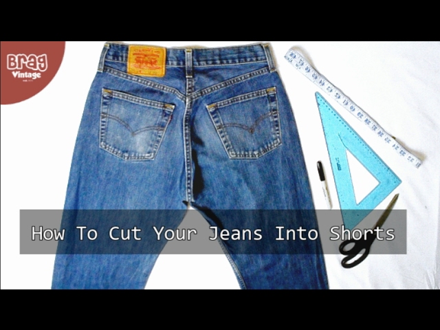 cutting levis into shorts
