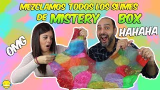 MEZCLAMOS TODOS LOS SLIME DE MISTERY BOX!! MIXING ALL MY SLIMES!! SLIMESMOOTHIE! SATISFYING