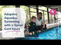 A 5 year old with a spinal cord injury swims independently in Adaptive Aquatics