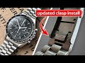 Install Omega Speedmaster Professional UPGRADE Micro Adjustable Clasp on the fly