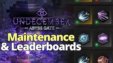 Aankomende onderhoudsbeurten en klassementen | Seizoen 9 Abyss Gate | December