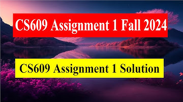 CS609 Assignment 1 Fall 2024 | CS609 Assignment 1 Solution