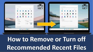 How to Clear and Turn Off Recommended Recent Files from Windows 11 Start Menu | How to Turn On/Off