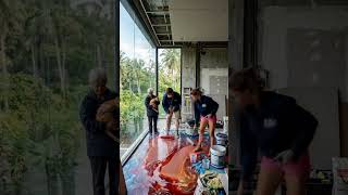 Celebrity This Epoxy Floor is actually INSANE 🔥Fire and Ice #epoxy #epoxyfloor #resinfloor Wealth