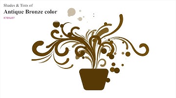 Shades & Tints of Antique Bronze color #704a07 A Cool Brown color #634106 #573905 #7f5e22 #8f723e