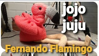 Fernando The Pink Flamingo knitting machine