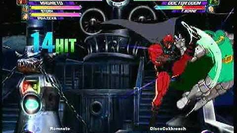 MvC2 Online (360): Brett (MSP) vs DiscoCokkroach (Guile/Doom/Tron) 9 .:5.4.10:.
