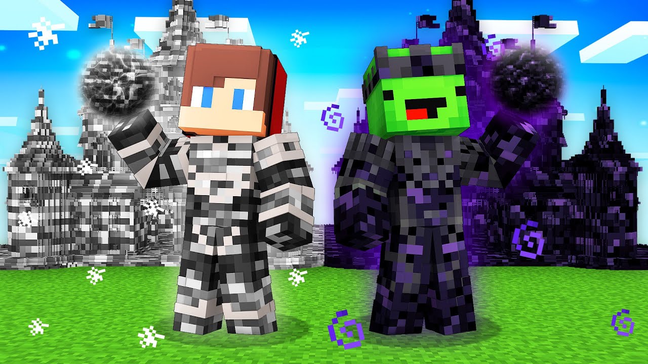 Mikey OBSIDIAN King vs JJ BEDROCK King Survival Battle in Minecraft (Maizen)