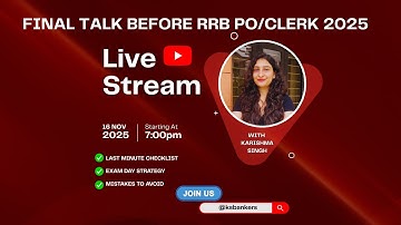 LAST TALK BEFORE RRB PO/CLERK 2025 - MISTAKES TO AVOID