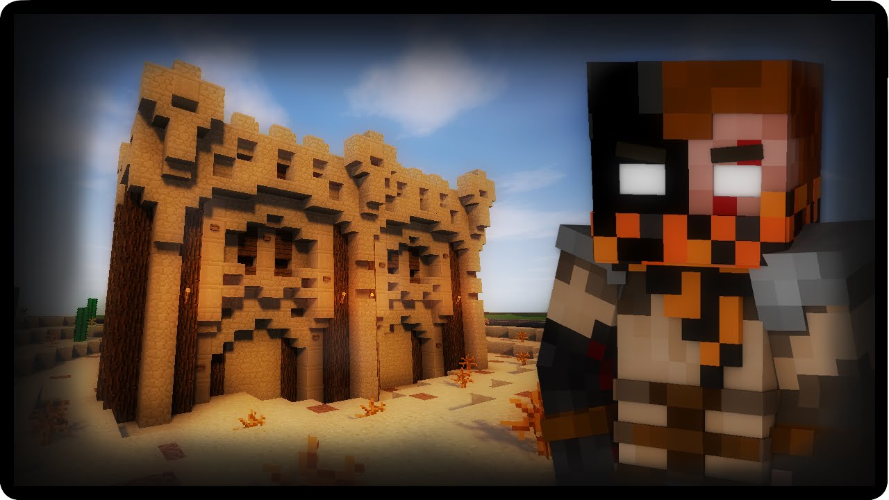 DESERT WALL TUTORIAL - Minecraft english tutorial - YouTube