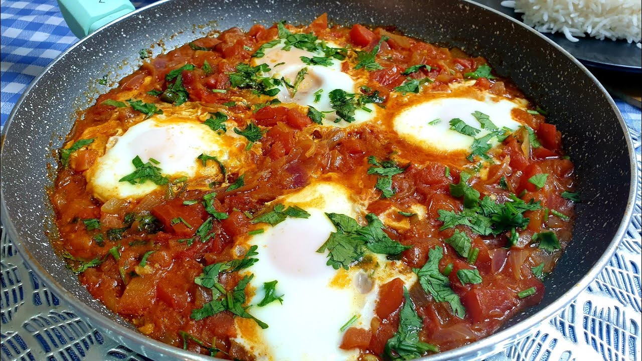 Easy egg tomato recipe try it ones Shakshuka recipe egg tomato